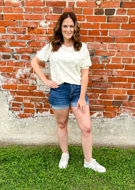 Daisy Textured Floral Top