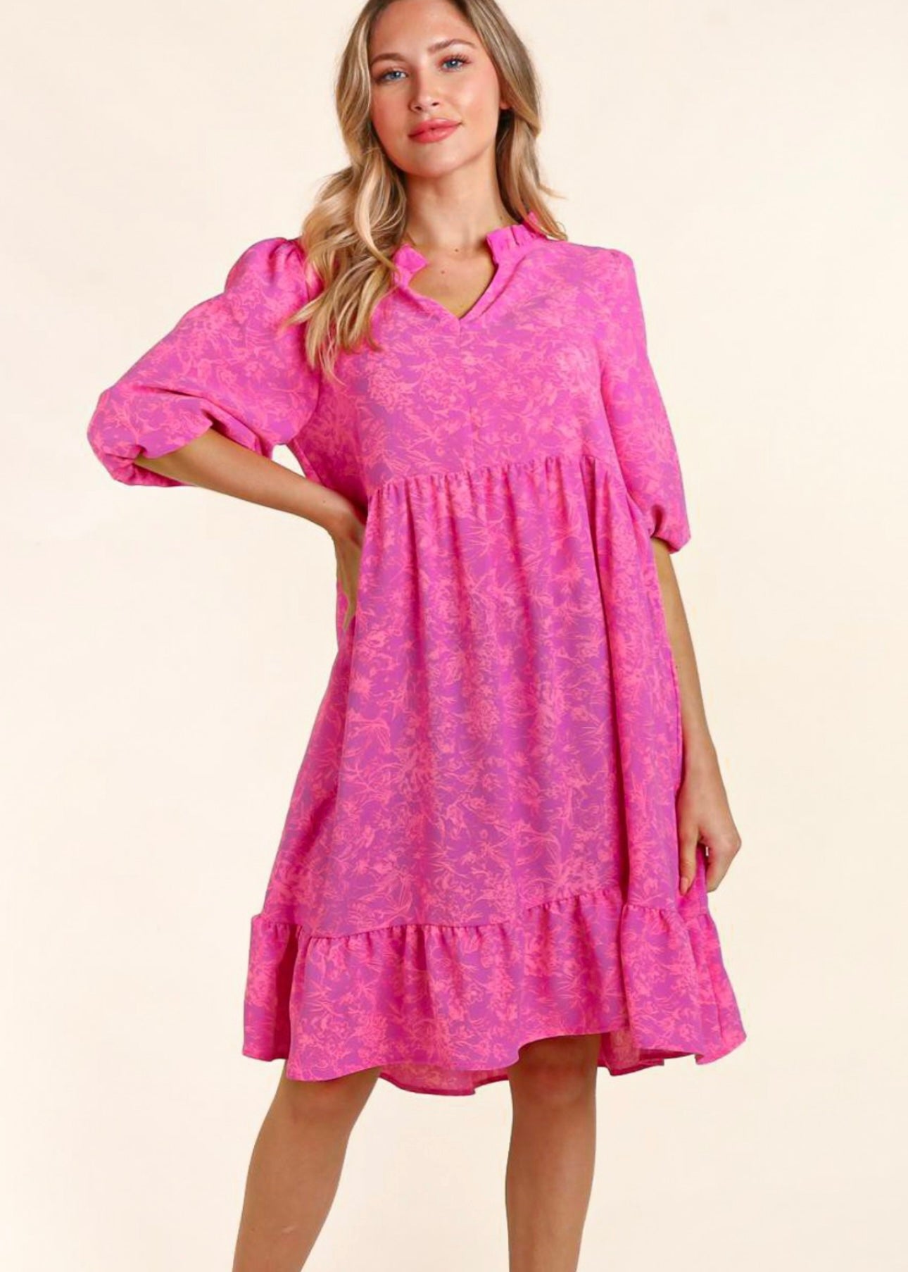 Adley Floral Babydoll Dress